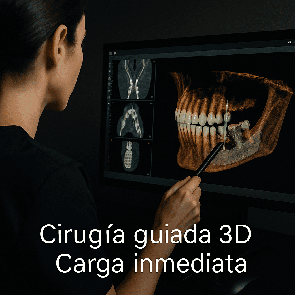 Implantes dentales en Sant Gervasi (Balmes) con guía 3D y carga inmediata