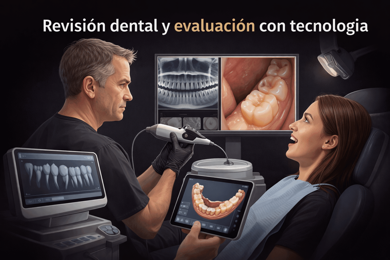 Evolución de la caries dental en diferentes fases: esmalte, dentina y nervio