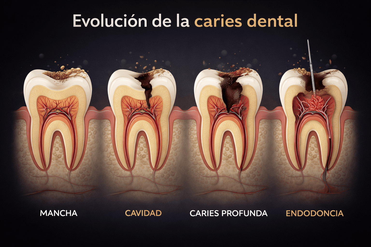 Revisión dental y evaluación con tecnología para detectar caries a tiempo