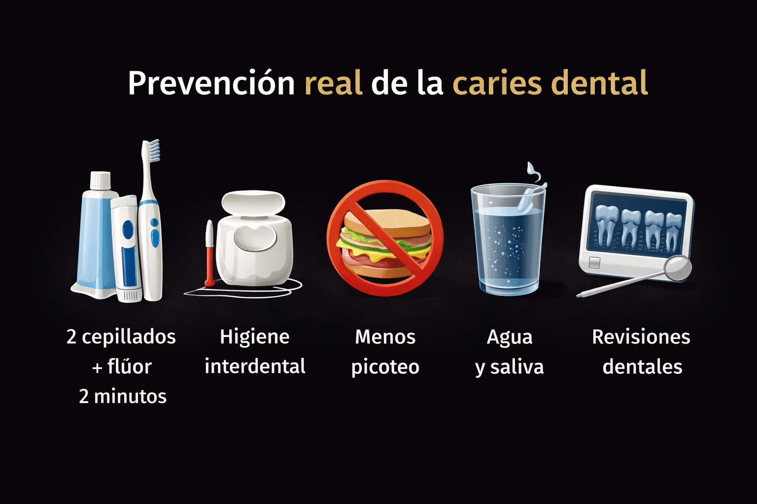 Prevención de la caries dental con hábitos y rutina diaria