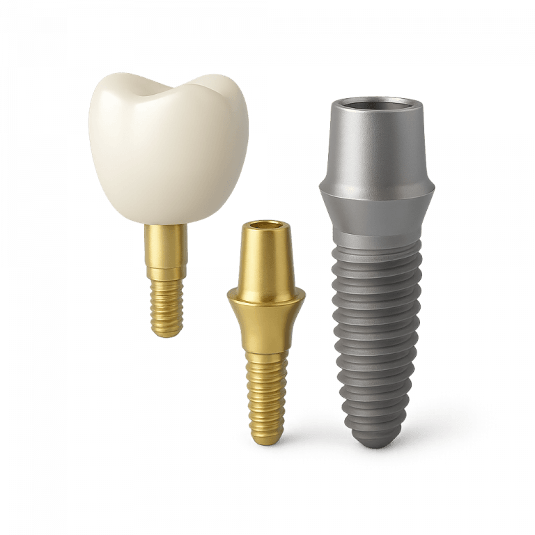 Implante dental unitario con pilar y corona en Sant Gervasi Balmes Barcelona