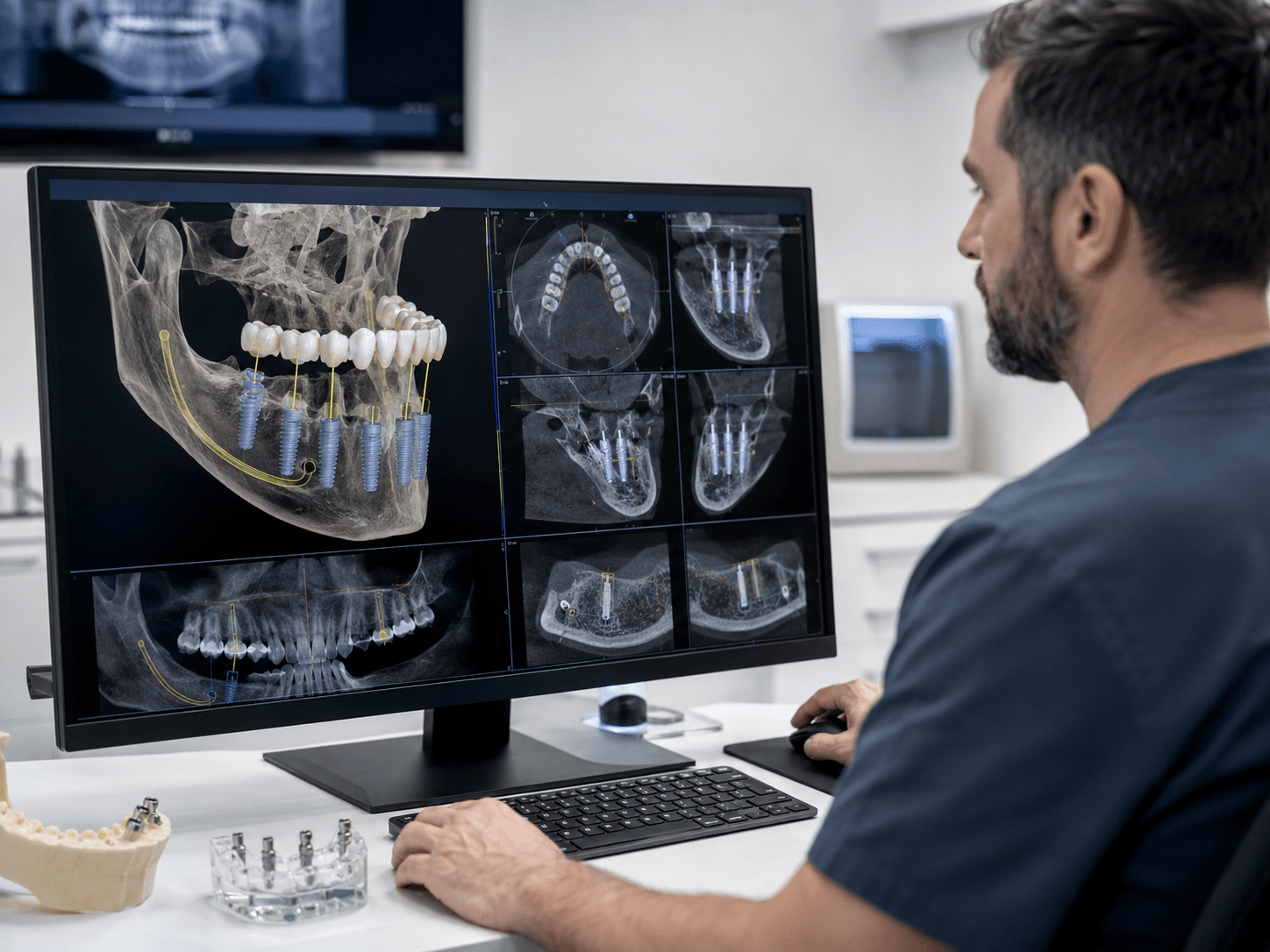 Planificación digital 3D de implantes dentales por ordenador en Clínica Dental Nin Barcelona