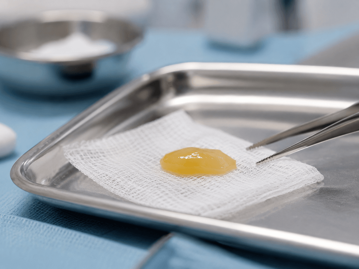 PRP centrifugado preparado sobre bandeja quirúrgica para implantología dental en Sant Gervasi