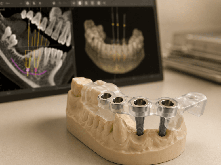 Cirugía guiada de implantes dentales con férula quirúrgica 3D en Sant Gervasi Barcelona
