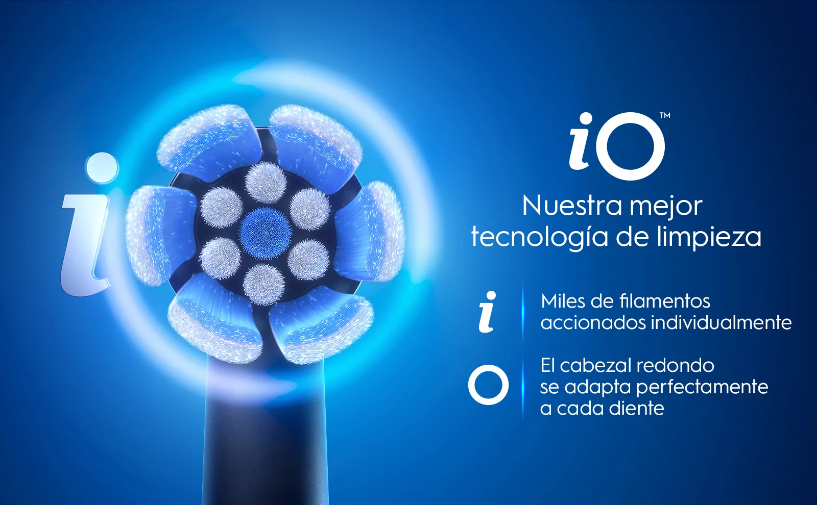 Detalle del cabezal redondo Oral-B iO