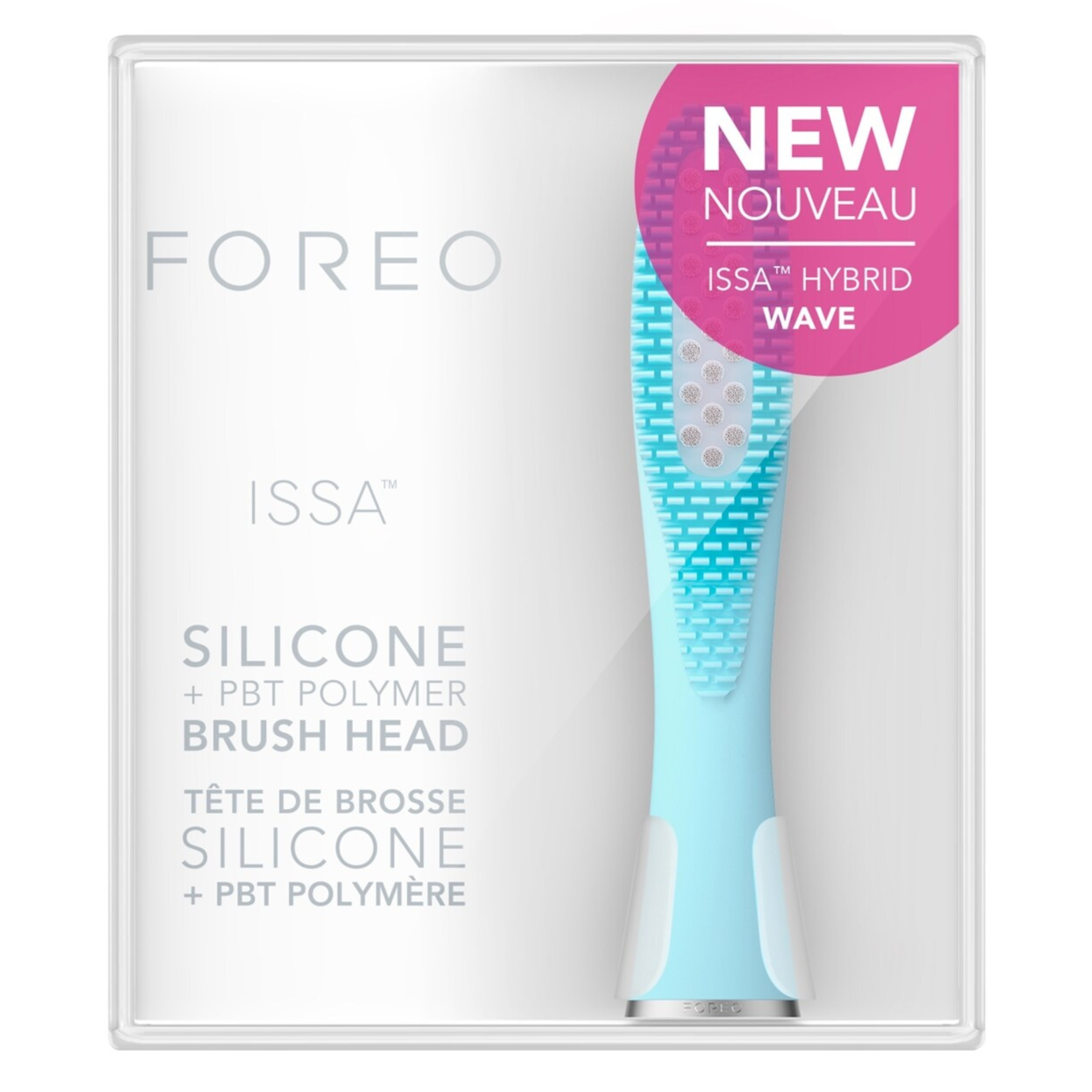 Cabezal híbrido FOREO ISSA con silicona y filamentos PBT