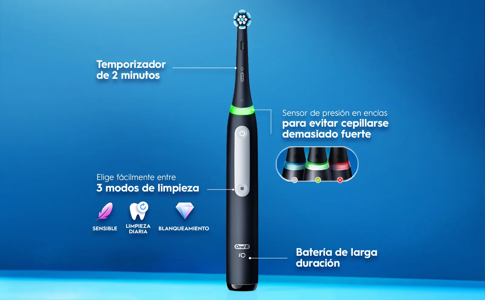 Oral-B iO 3 con temporizador y tres modos de limpieza