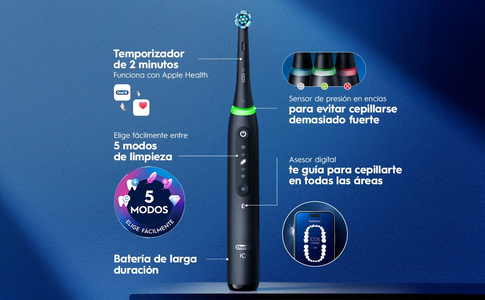 Oral-B iO 5 con sensor de presión y temporizador
