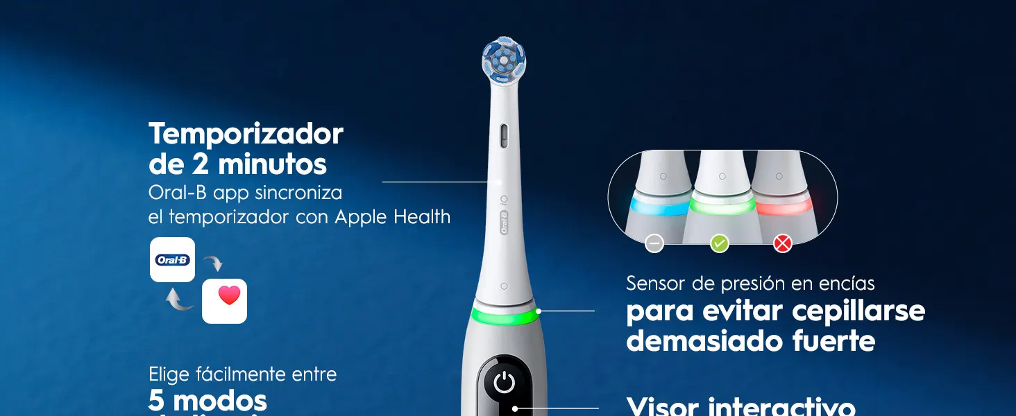 Oral-B iO 6 con sensor de presión, pantalla y modos de limpieza