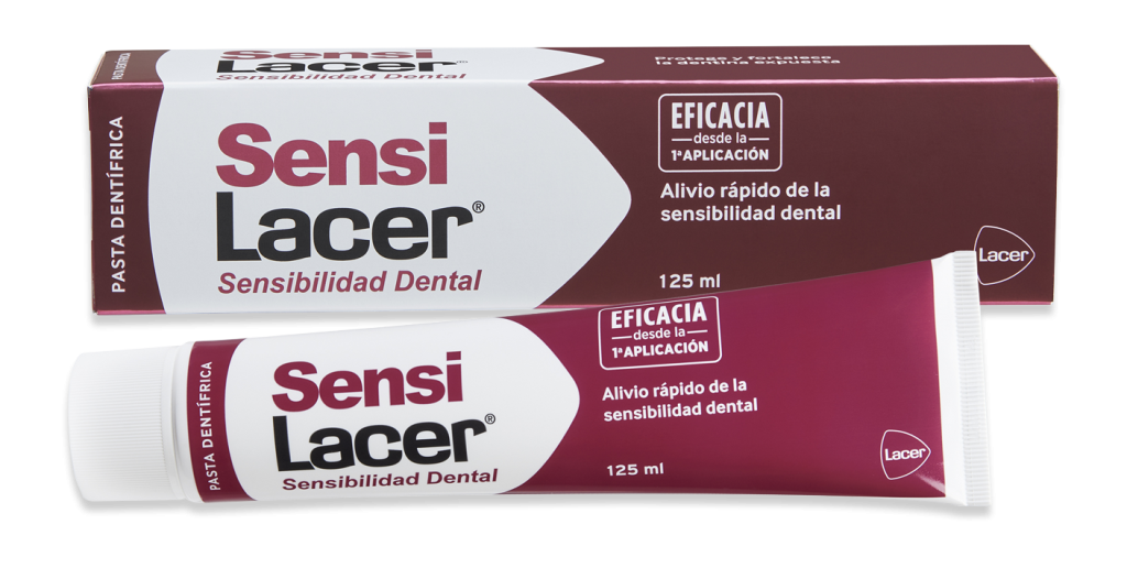 SensiLacer pasta dentífrica 125 ml, presentación de caja y tubo publicada por Lacer