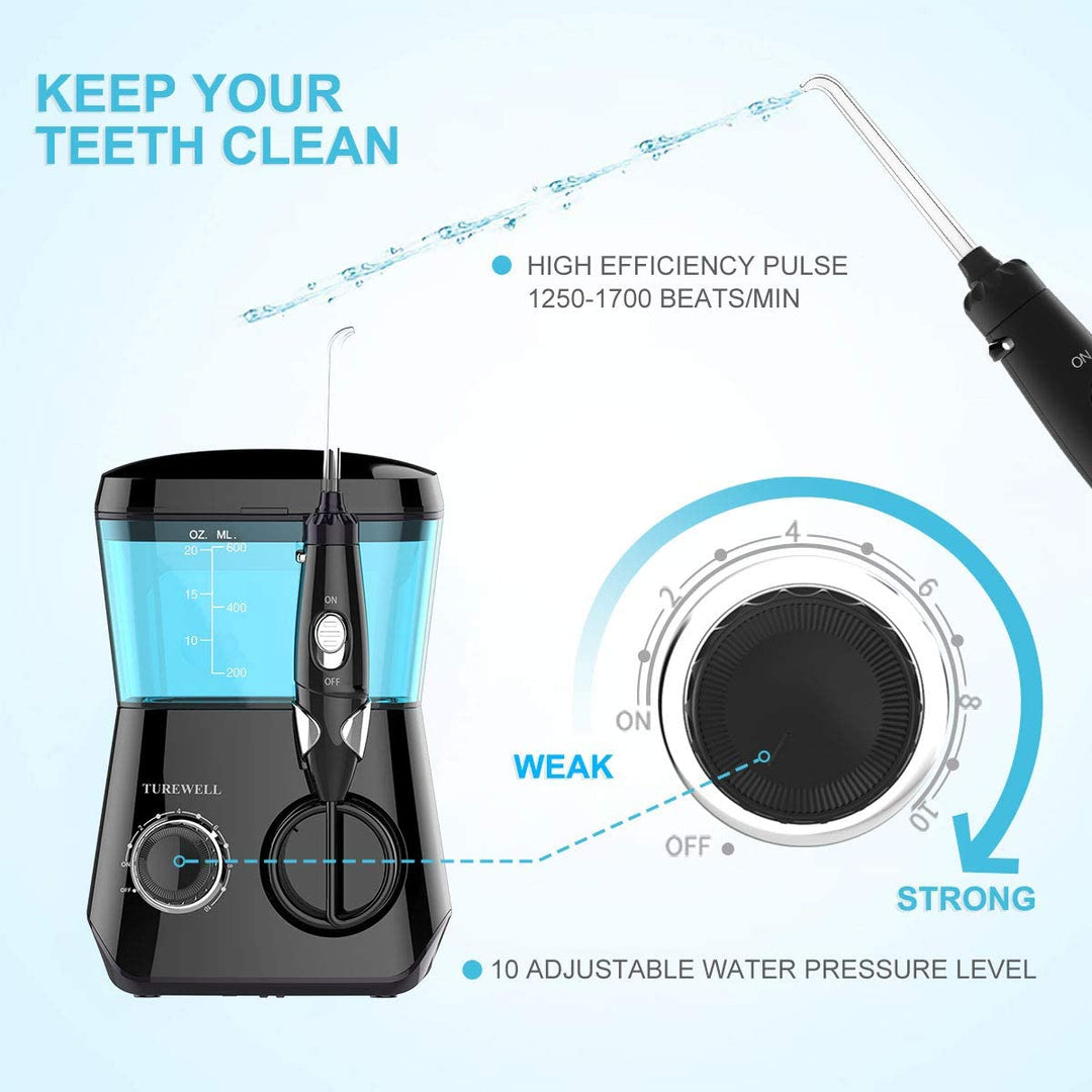 Turewell 600 ml negro con detalle del regulador de presión y del mando